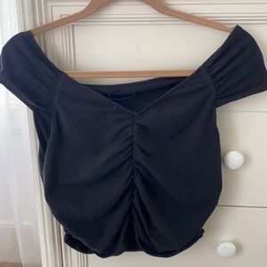 Abercrombie ruched off the shoulder top